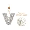 DIY 26 A-Z Letter Pearl Painting Keychain Charm Kits, Custom Alphabet Initial DIY Name Bag Key Ring Gift