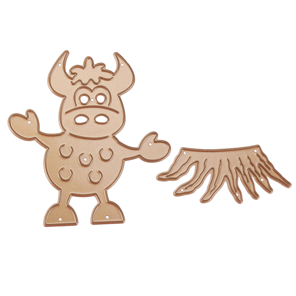 

2pcs Grass-skirt Cow Cutting Dies Stencils Scrapbook Embossing DIY Card-184667, 501 Original
