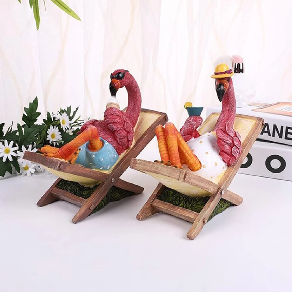 Flamingo Recliner Home Decor Ornament