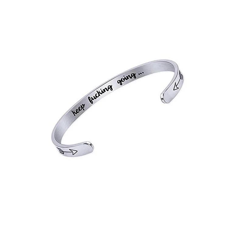 Inner Engraved Inspirational Cuff Bracelet Bangle | 168DEAL