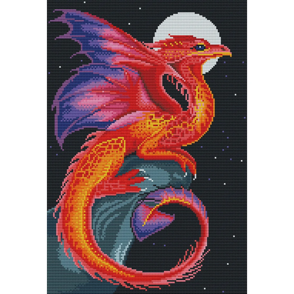 11CT estampado punto de cruz dragón (36 * 50cm)