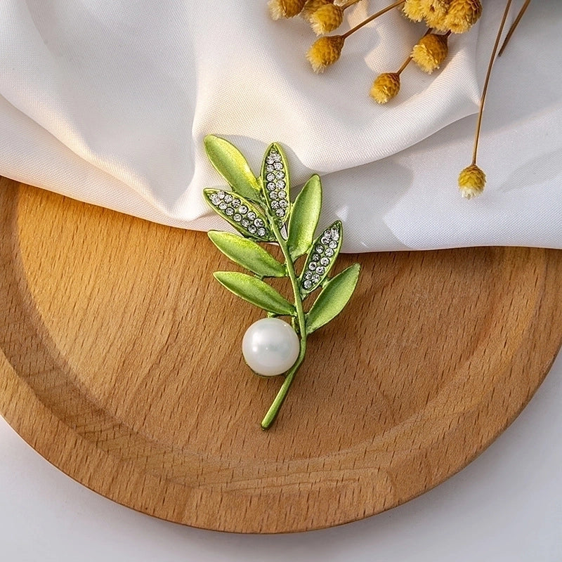 Vintage Style Pastoral Pin Leaf Alloy Plating Women’s Brooches
