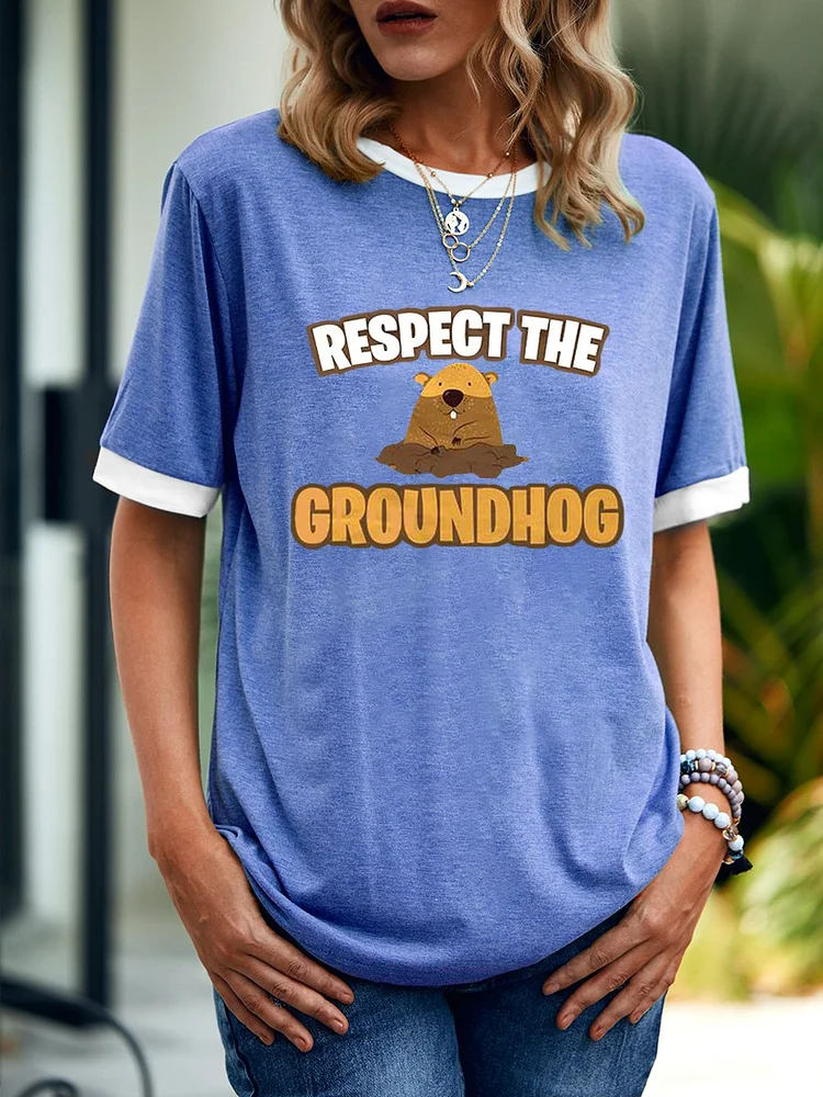 Bestdealfriday Respect The Groundhog Women's T-Shirt