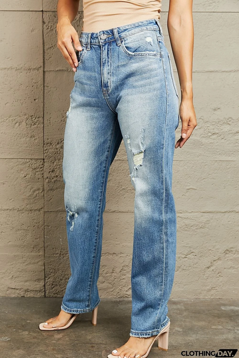BAYEAS High Waisted Straight Jeans