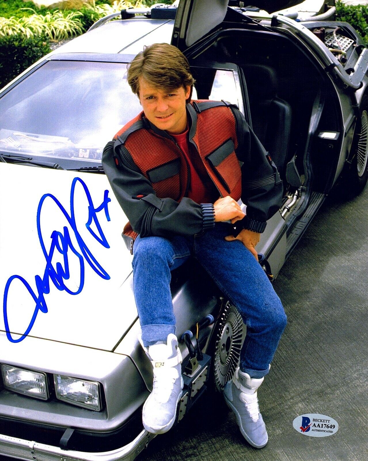 MICHAEL J FOX Signed Auto BACK TO THE FUTURE