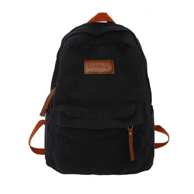 Classic Unisex Canvas School Backpack