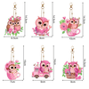 6pcs/set Owl Diamond Painting Keychain DIY Diamond Mosaic Kit Bag Pendant