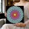 DIY Pearl Painting Mandala for Home Wall Decor with Frame(25x25cm)