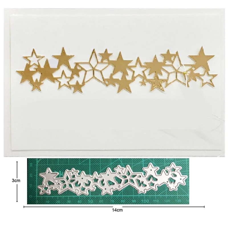2021 New Dies Metal Cutting Dies Cut Die Mold Heart Stars Border Decoration Scrapbook Dies Knife Mould Blade Punch Stencils Dies