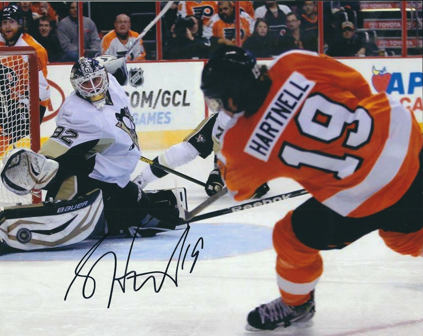 Signed 8x10 SCOTT HARTNELL Philadelphia Flyers Autographed Photo Poster painting - COA