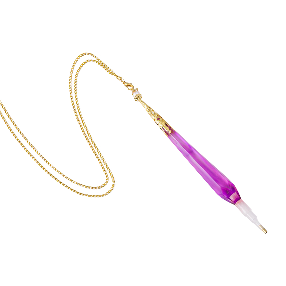 

Purple Point Drill Pen With Necklace, 501 Original