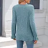 Gioiacombo&trade; Top in morbido pizzo a maniche lunghe lavorato a maglia da donna
