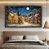 Starry Night In A European Town-11CT Stamped Cross Stitch 50*85cm/19.69*33.46in(Big Size) tapestrymarket