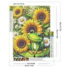 Sonnenblumenfrosch - runder Bohrer Diamantmalerei - 30*40cm
