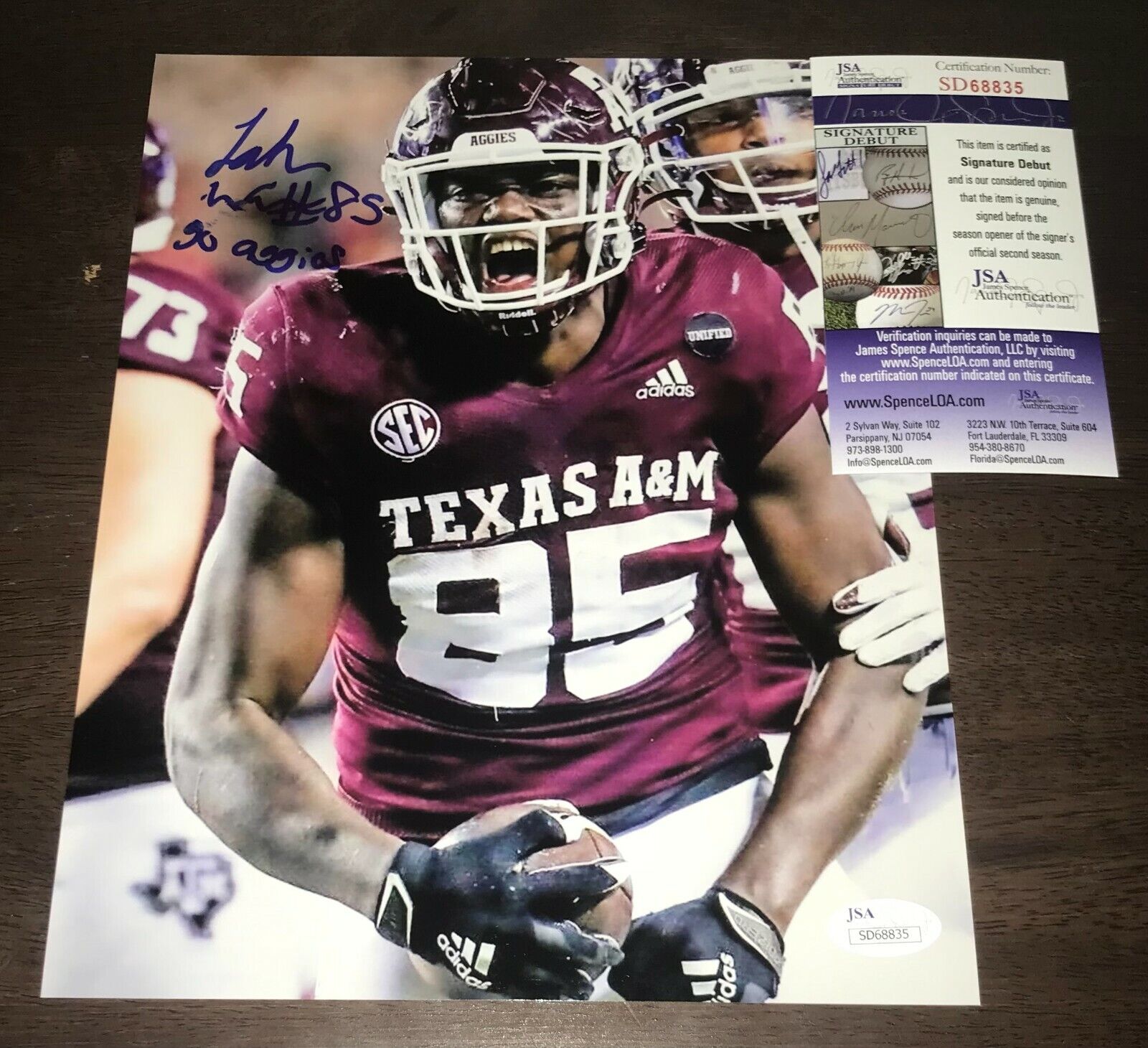 Jalen Wydermyer Texas A&M Aggies Signed Autographed 8x10 Photo Poster painting JSA COA N5