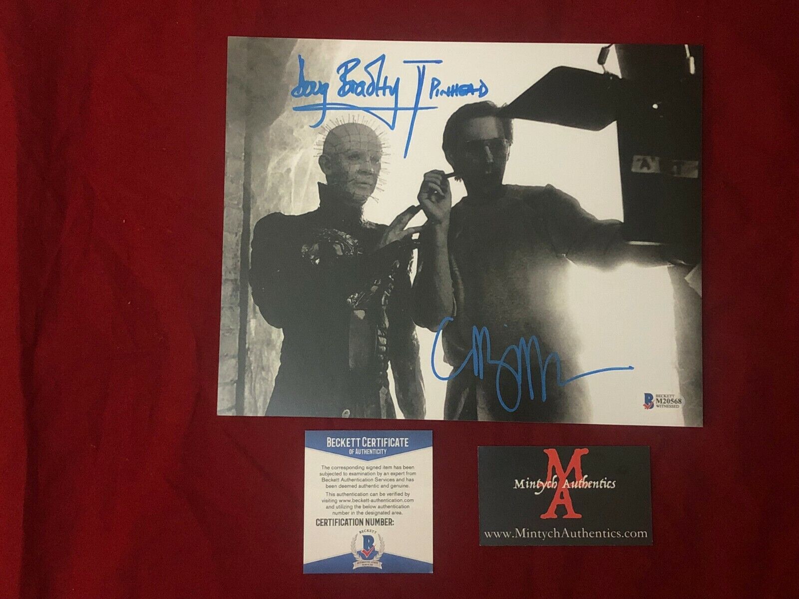 CLIVE BARKER & DOUG BRADLEY HELLRAISER AUTOGRAPHED SIGNED 8x10 Photo Poster painting! BECKETT!