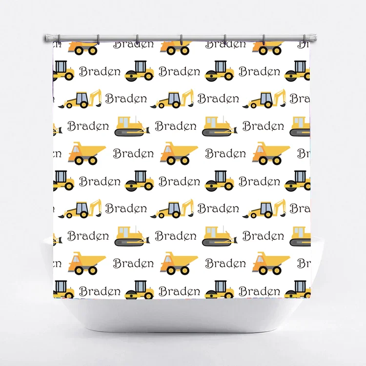 Personal Kids Truck Shower Curtain|C55