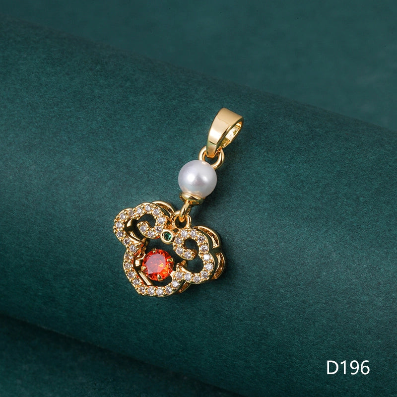 1 Piece 1-2cm Copper Zircon Geometric Jewelry Accessories Pendant