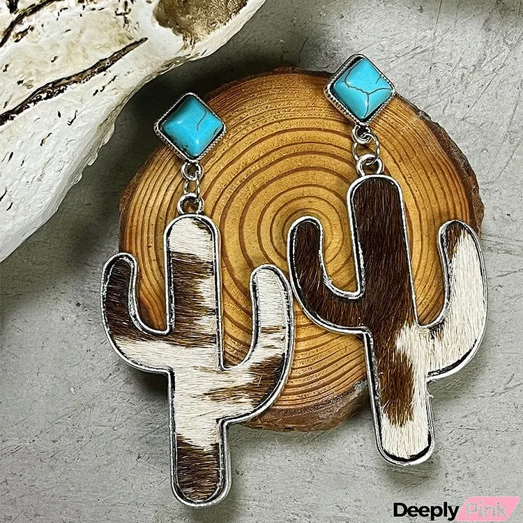 Turquoise Cactus Earrings