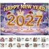 2027 set de calendrier mural bricolage en papier avec diamants, kit de perceuse partielle sp&eacute;ciale pour un cadeau de d&eacute;coration de bureau &agrave; domicile pour adultes d&eacute;butants