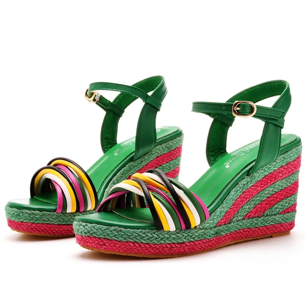 Breakj Breakj Cm Bohemian Heel Sandals Waterproof Table Fish Mouth High Heel Sandals Table Preparation Slopes Beach Sandals
