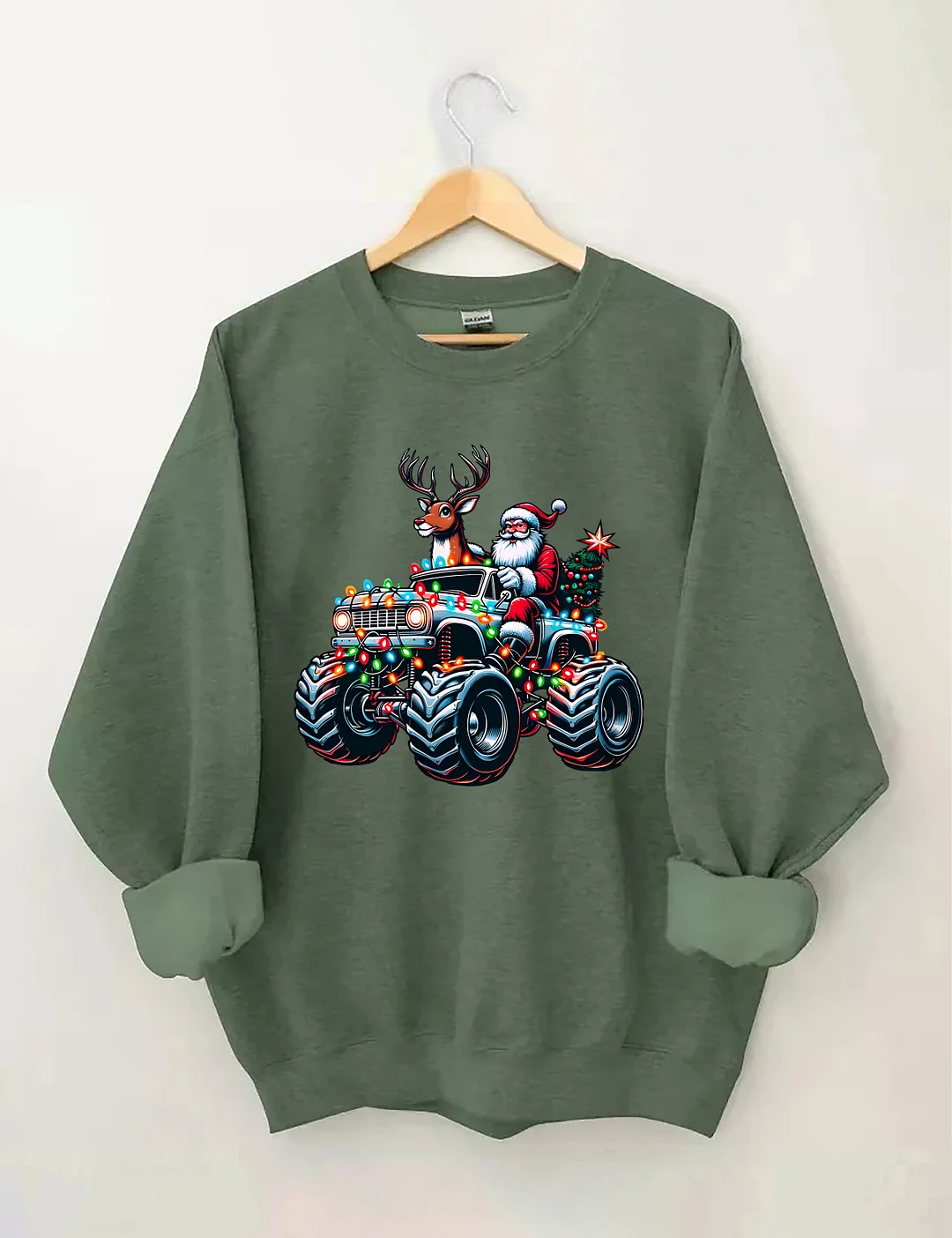 Monster Truck Christmas Sweatshirt