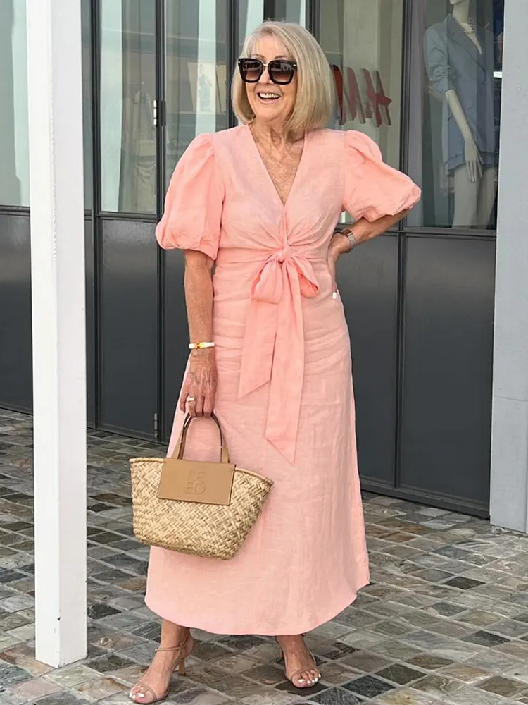 Bow Elegant Tunic Dress