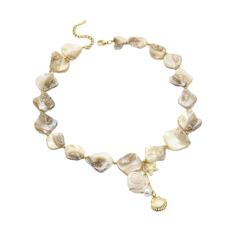Irregular Shell Pearl Ocean Series Necklace