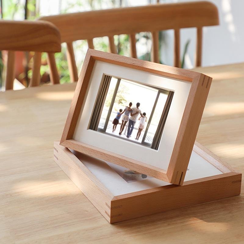 4'' x 6'' Rectangular Burlywood Picture Frames with Desktop Wall Hanging Decoration