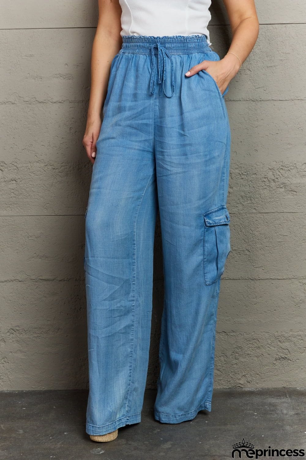 Denim Cargo Pants