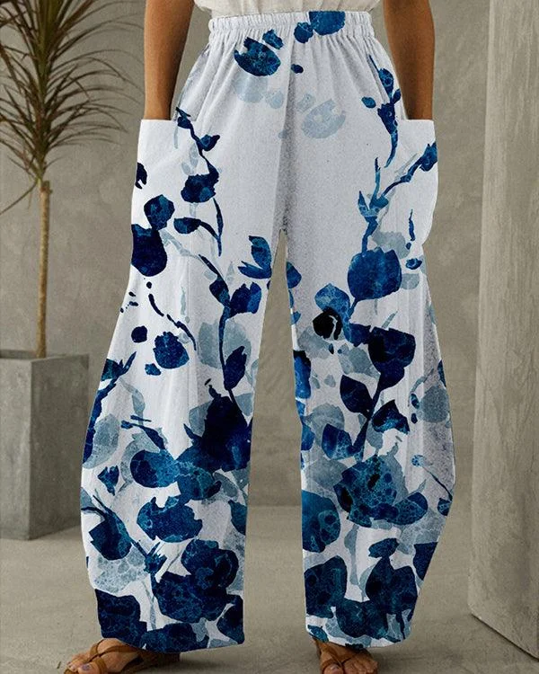 Xpluswear Plus Size African Print Comfort Pants-Grey