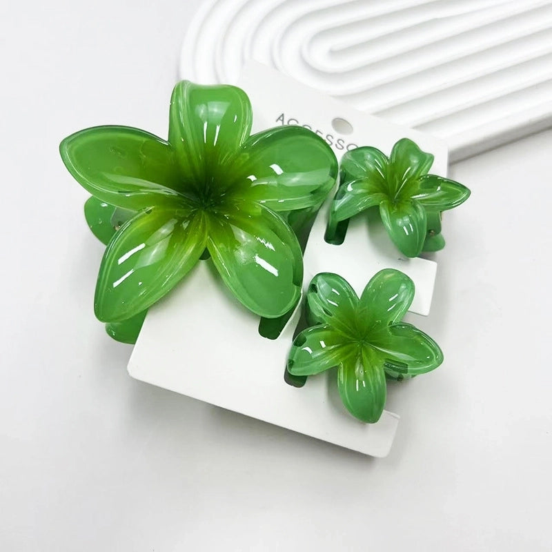 Vacation Modern Style Women’s Flower Resin Hair Claws