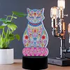 DIY Diamond Painting 7 Color Night Light Lamp Home Decoration Ornament Gift Kit(Cat)