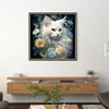 Flower Cat - 11CT Stamped Cross Stitch 40*40cm