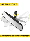 10 Inch Inner Mirror Black Auto Inside Rearview Mirror ABS Glass Car Accessories