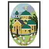 Bead Embroidery - Partial Printed 9CT Winter House(17x25 CM)