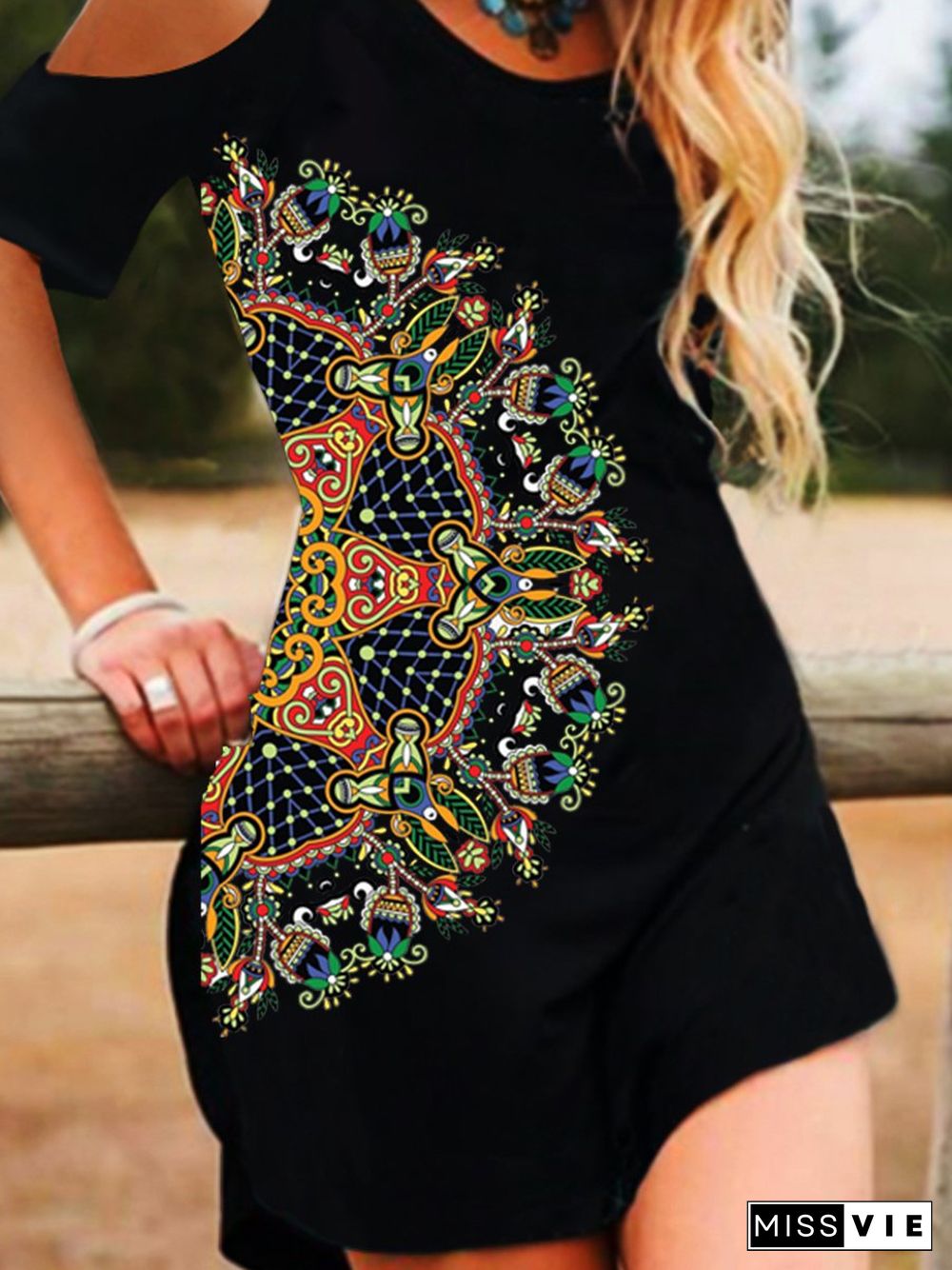 Casual Crew Neck Short Sleeve Knitting Dress