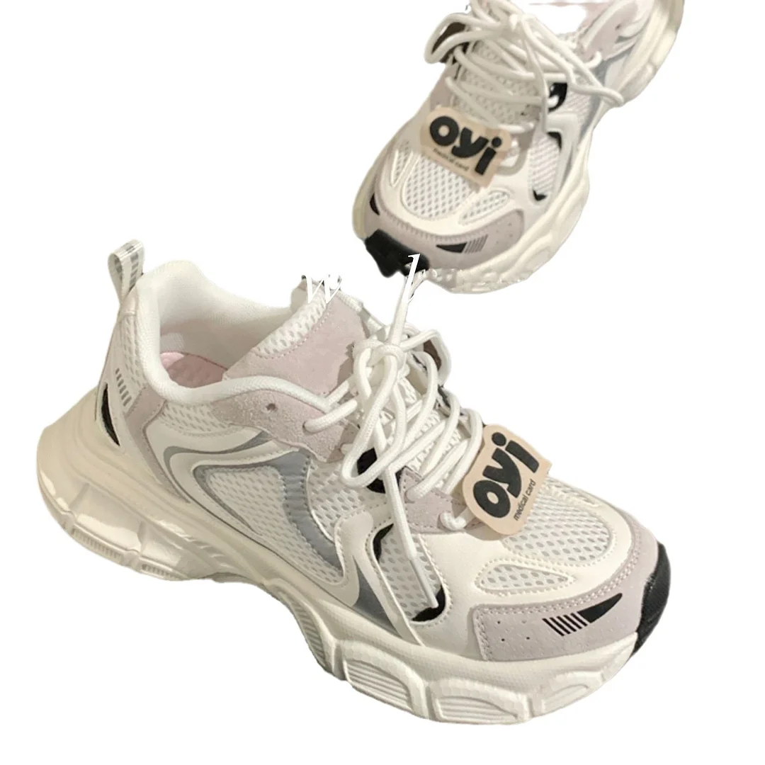 Yyvonne Surface Breathable High-End Old Dad Shoes Women's Casual Shoes Spring And Autumn Women's Shoes Single Shoes High Shoes