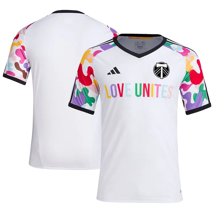 Portland Timbers adidas 2023 Pride Pre-Match Top - White