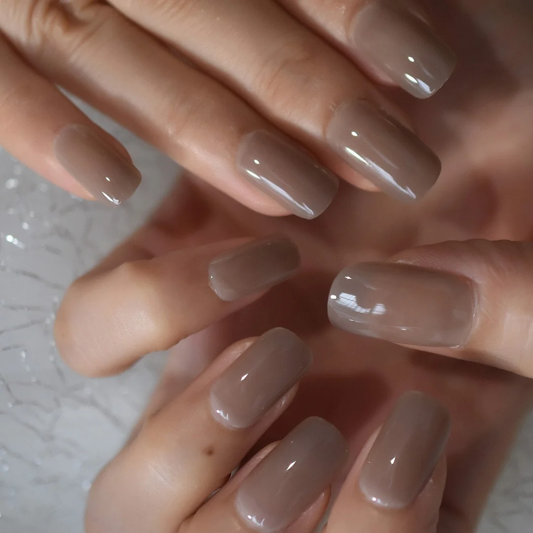 Medium Nail Tips Fingernail Full Cover Coffin Reuseable False Nail Press On Nails French Manicure Nail Art Pre Designs 2021 Aug.-Nail Inspo