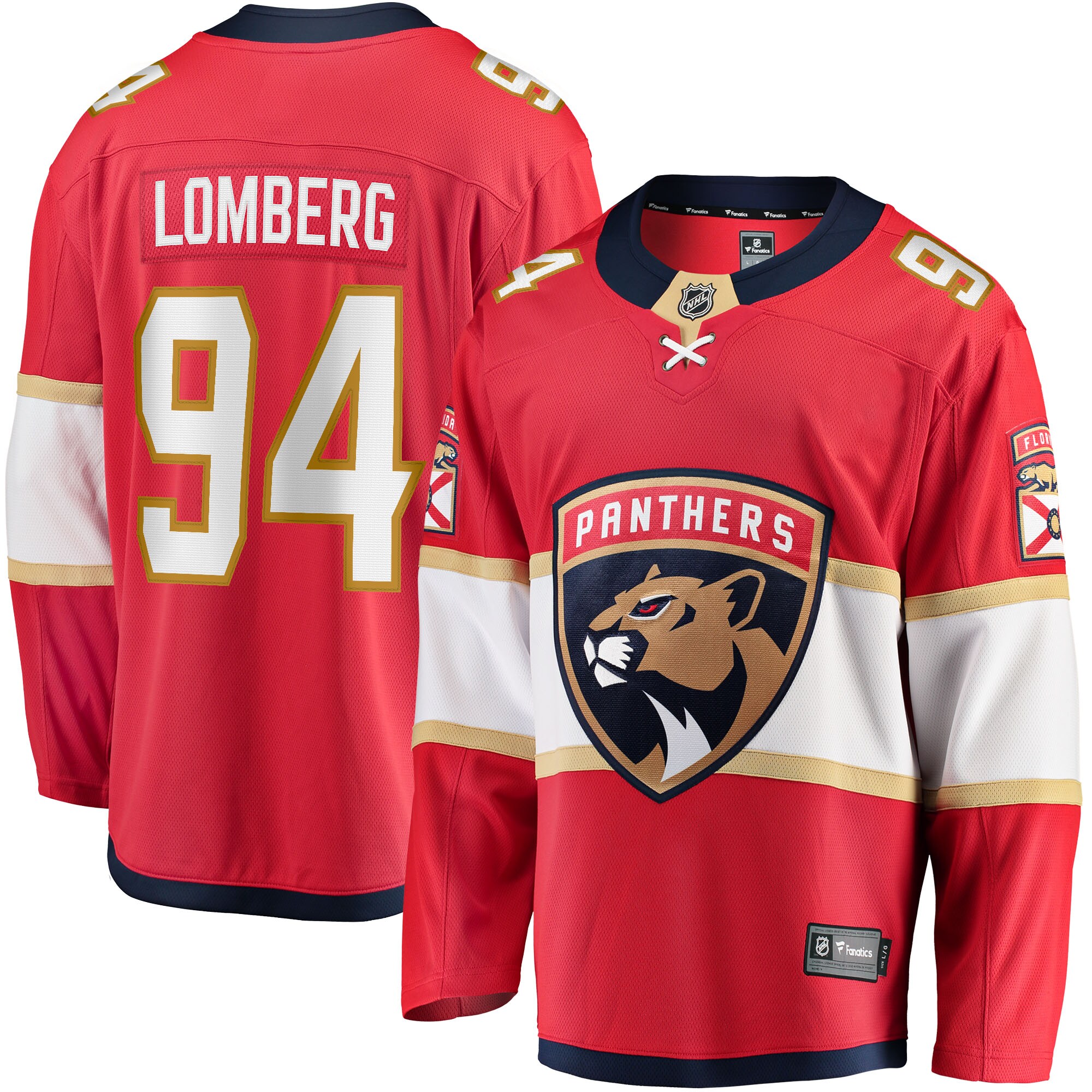 Ryan Lomberg Florida Panthers Fanatics Home Breakaway   Jersey &ndash; Red mysite