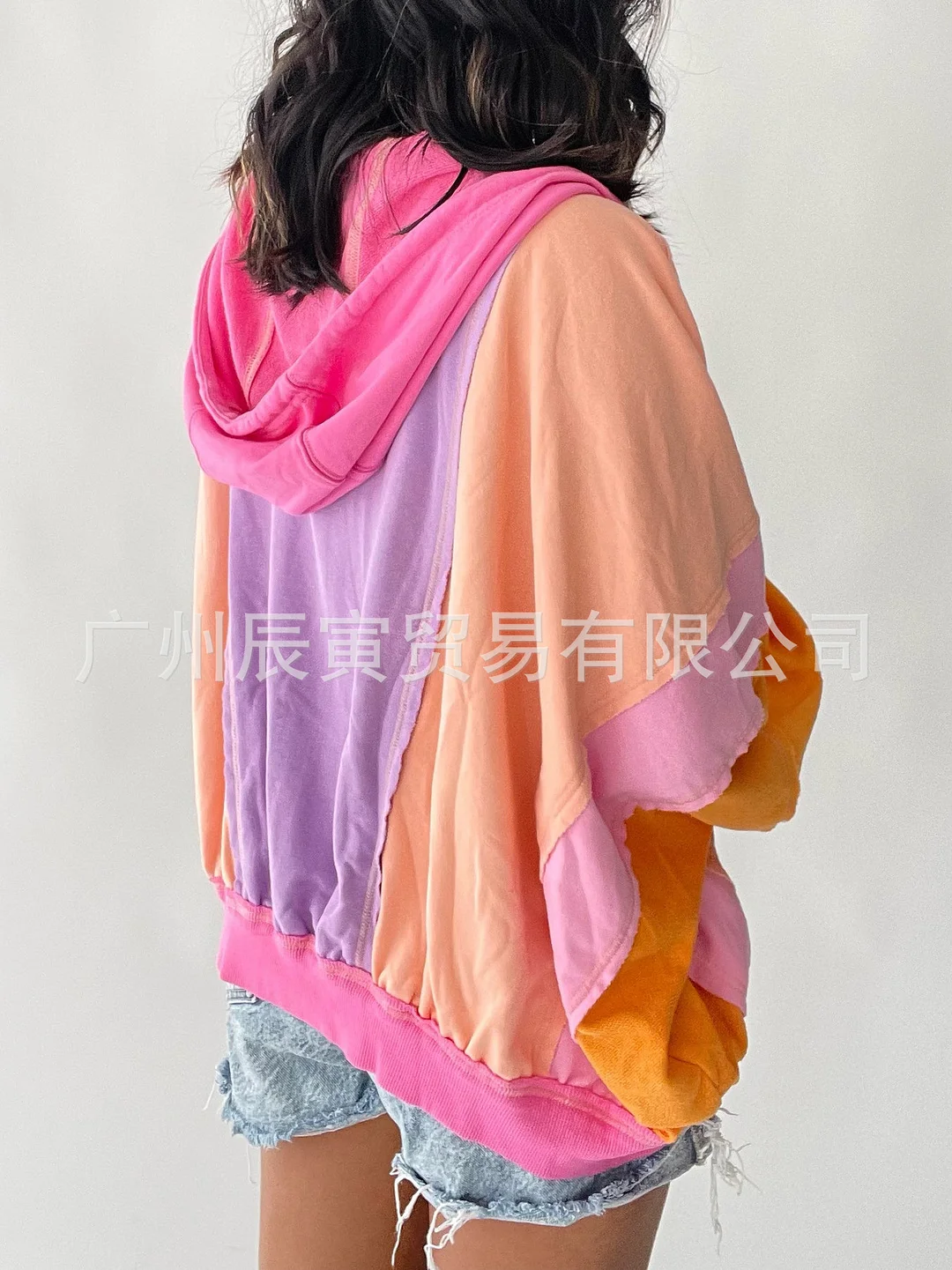 Wongn New Ins Ladies Autumn Coat · Fresh Cotton Hoodie Color Hooded Oversized Jacket
