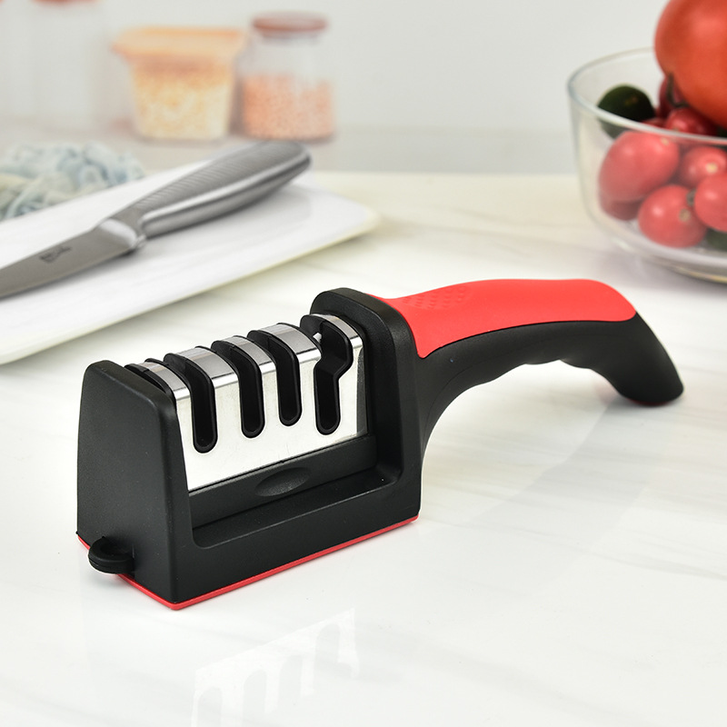 Likron Watches Professional 4-Stage Kitchen Knife Sharpener Restore Your Blades to Precision Sharpness Effortlessly