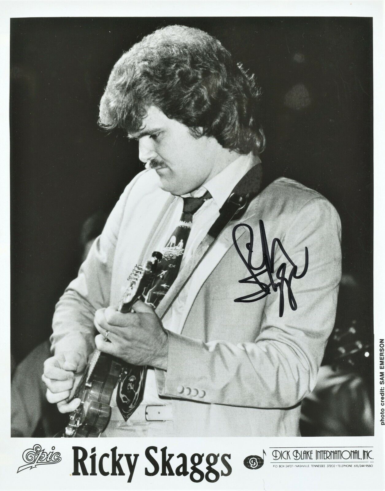 RICKY SKAGGS Signed Photo Poster painting