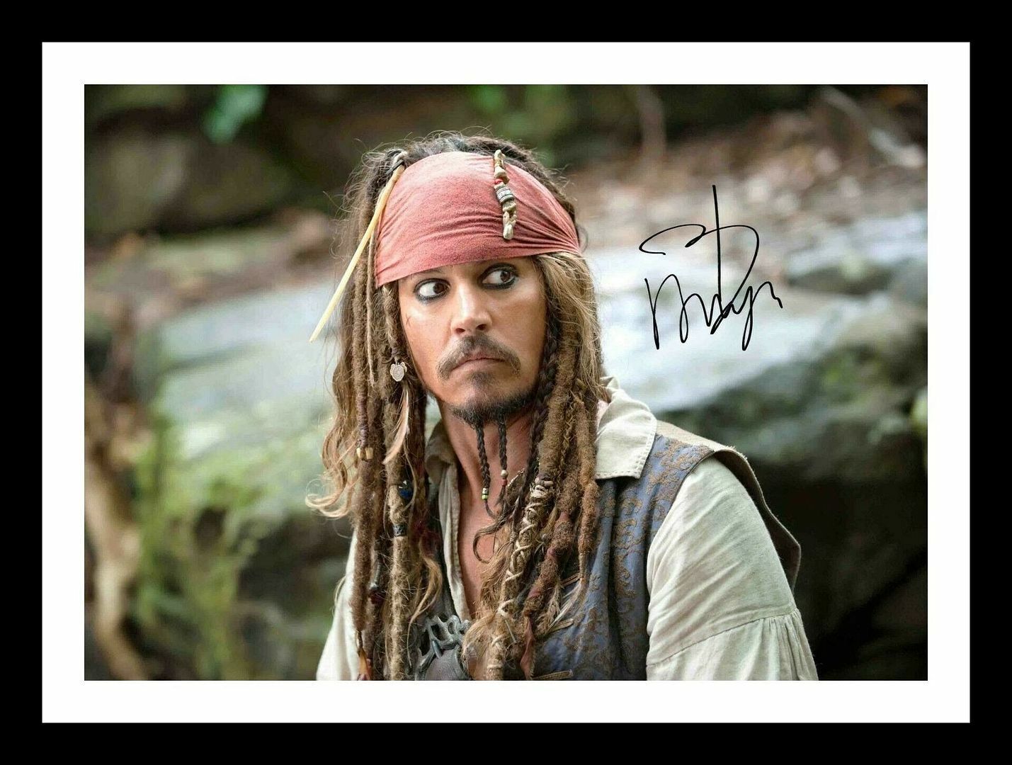 Johnny Depp - Pirates Of The Caribbean Autograph Signed & Framed Photo Poster painting 1