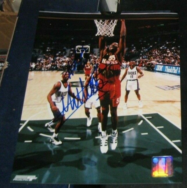 Dikembe Mutombo Atlanta Hawks SIGNED AUTOGRAPHED Photo Poster painting File 8x10 COA BASKETBALL