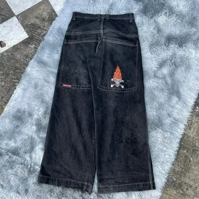 Gamesnexts costumes for women hot Hip Hop Rock Embroidery Retro Harajuku High Waist Wide Leg Jeans 2025 New Fashion Baggy Jeans Pattern Men Women Streetwear