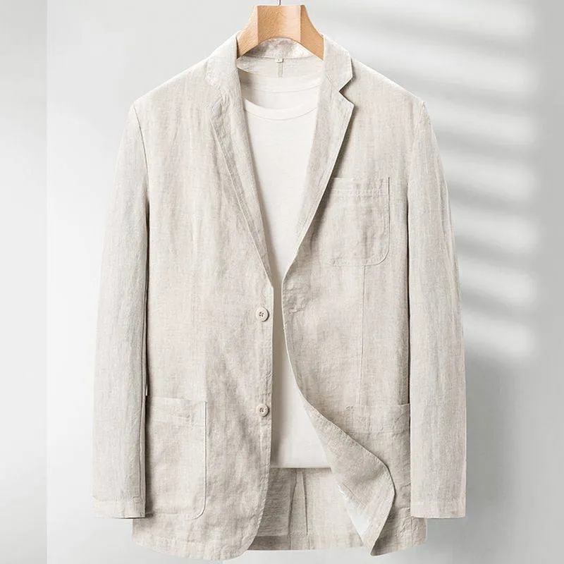 Men's Linen Blazer &ndash; Unstructured Two-Button Summer Sport Coat &ndash; view 2