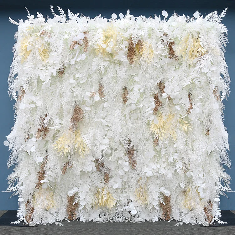 A605 A7422 White Cloth Flower Wall Wedding Event Props