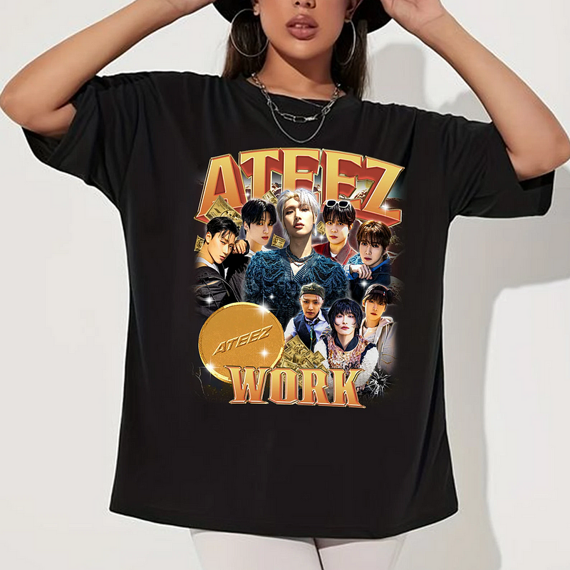 ATEEZ Golden Hour White T-Shirt
